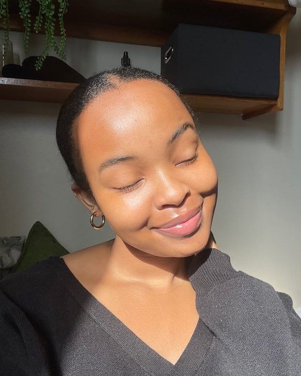 Clear glowing skin result